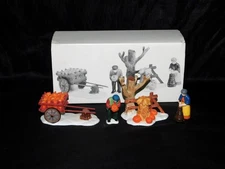 Department Dept 56 Pumpkin Harvest Time Set 4 Heritage Village Porcelain Cart