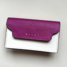 Marni Card Case Coin Purse Purple Pink White Used