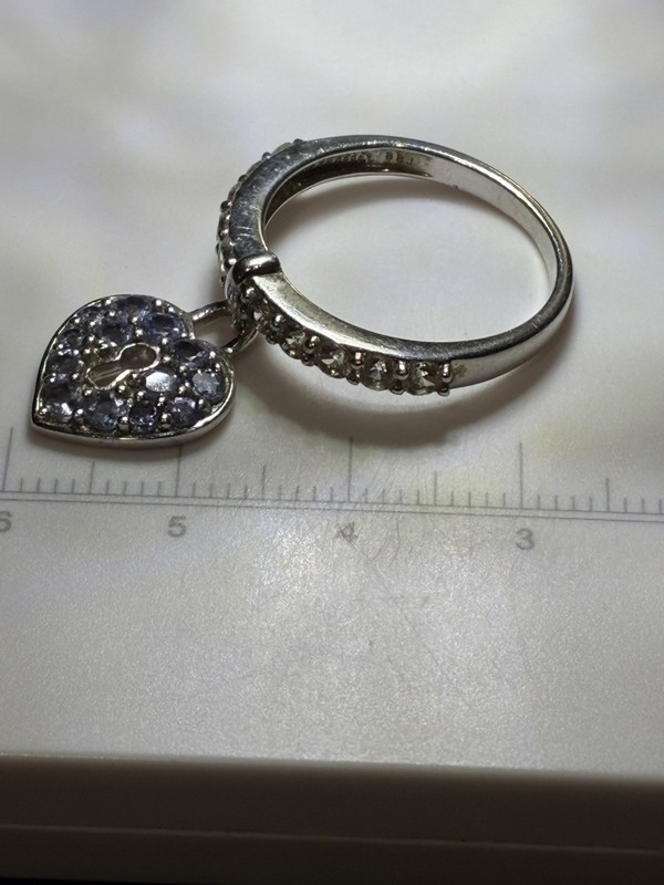 925 sterling silver key to my heart ring size 8.25 perfect gift