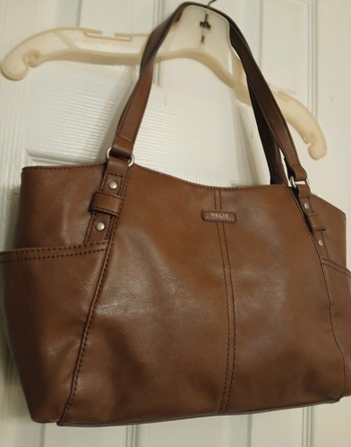 Vintage Relic "Oh Happy Day" Brown Leather Shoulder Bag