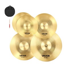 VEVOR Cymbal Pack 3 Pezzi Piatti per Batteria 355/400/455/505 mm Piatti in Lega