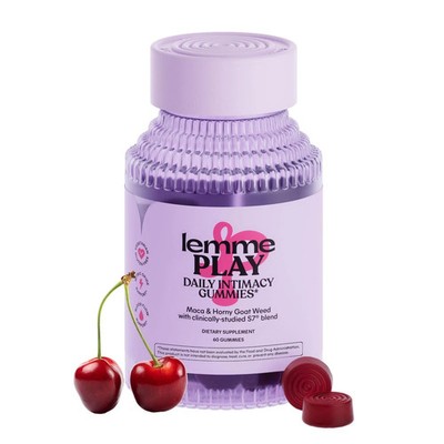 Lemme Play Daily Intimacy Gummies 60ct   S7 Nitric Oxide, Maca & Goat Weed