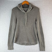 Ralph Lauren Grey Waffle Knit Thermal Pull Over Sweater Long Sleeve Sz M Casual