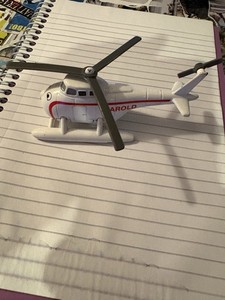Thomas and Friends Harold Military Helicopter Diecast ERTL 2002 White Gray Red