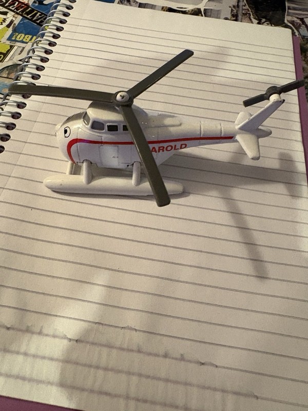 Thomas and Friends Harold Military Helicopter Diecast ERTL 2002 White Gray Red
