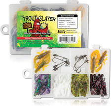 Trout Slayer 28 Piece Fishing Kit, Includes 20 Crawdad Bodies and 8 Size 6 Long