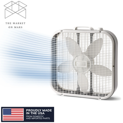 #ad 20quot; 3 Speed Classic Box Fan with Weather Resistant Motor White B20200 🎗🎯 $24.46