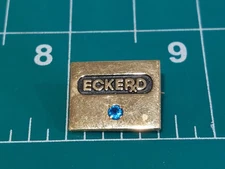 Eckerd Drug Service Award Pin Blue Stone 1/10 10k GF Gold Fill Tharpe
