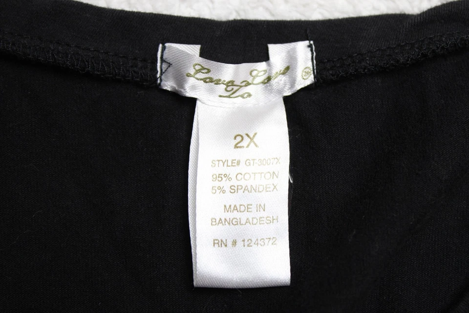 Love Love Lo Shirt Womens 2XL Black Just A Girl With Goals Graphic Tee Casual - Image 3 of 4