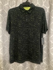 Birdie Bound Golf Polo Shirt Mens XL Abstract Print Short Sleeve Stretch - NEW