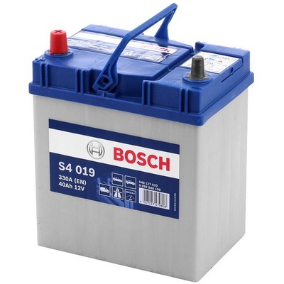 BOSCH S4 019 Starterbatterie 12V 40Ah 330A/EN B19 für Suzuki Nissan Mazda Honda