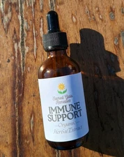 Immune Support Herbal Tincture, Immune Booster Colds Flu, Fresh Herbal Extract