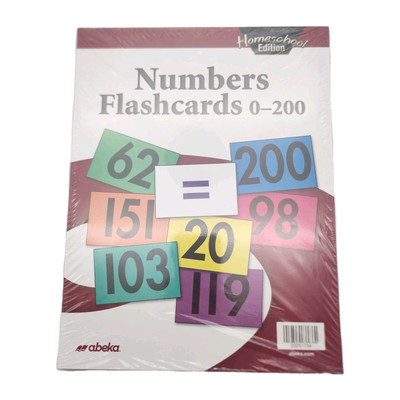 Abeka Homeschool Edition Number Flashcards (0-200) NEW