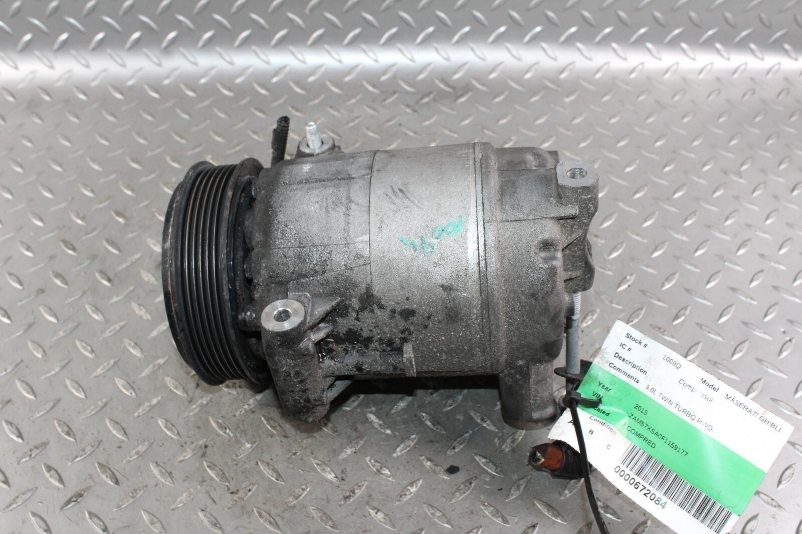 14-24 Ghibli 3.0L Motor Engine Air Conditioning AC Compressor Assembly OEM WTY