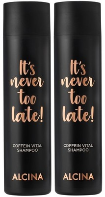 2x Alcina Its Never Too Late Coffein Vital Shampoo 250 ml