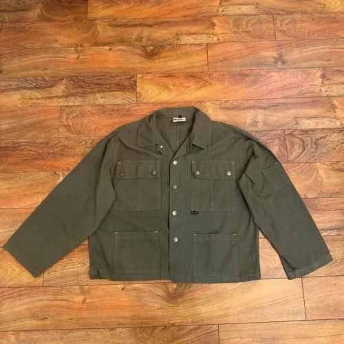 Vintage Dr. Martens Olive Green Ripstop Military Utility Jacket Made in USA M - product listing photo