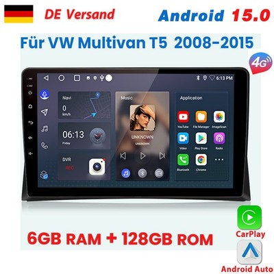 Für VW Multivan T5 2008-2015 Carplay Android15.0 Autoradio GPS Navi DAB+ 6+128GB
