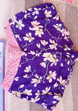 Mango Silk Shorts/ Baby Doll Pyjama Style Floaty Size Small Zipped Side