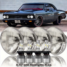 4pc 5-34 5.75 6000k Led Headlights Hilo Beam For Corvette Chevelle