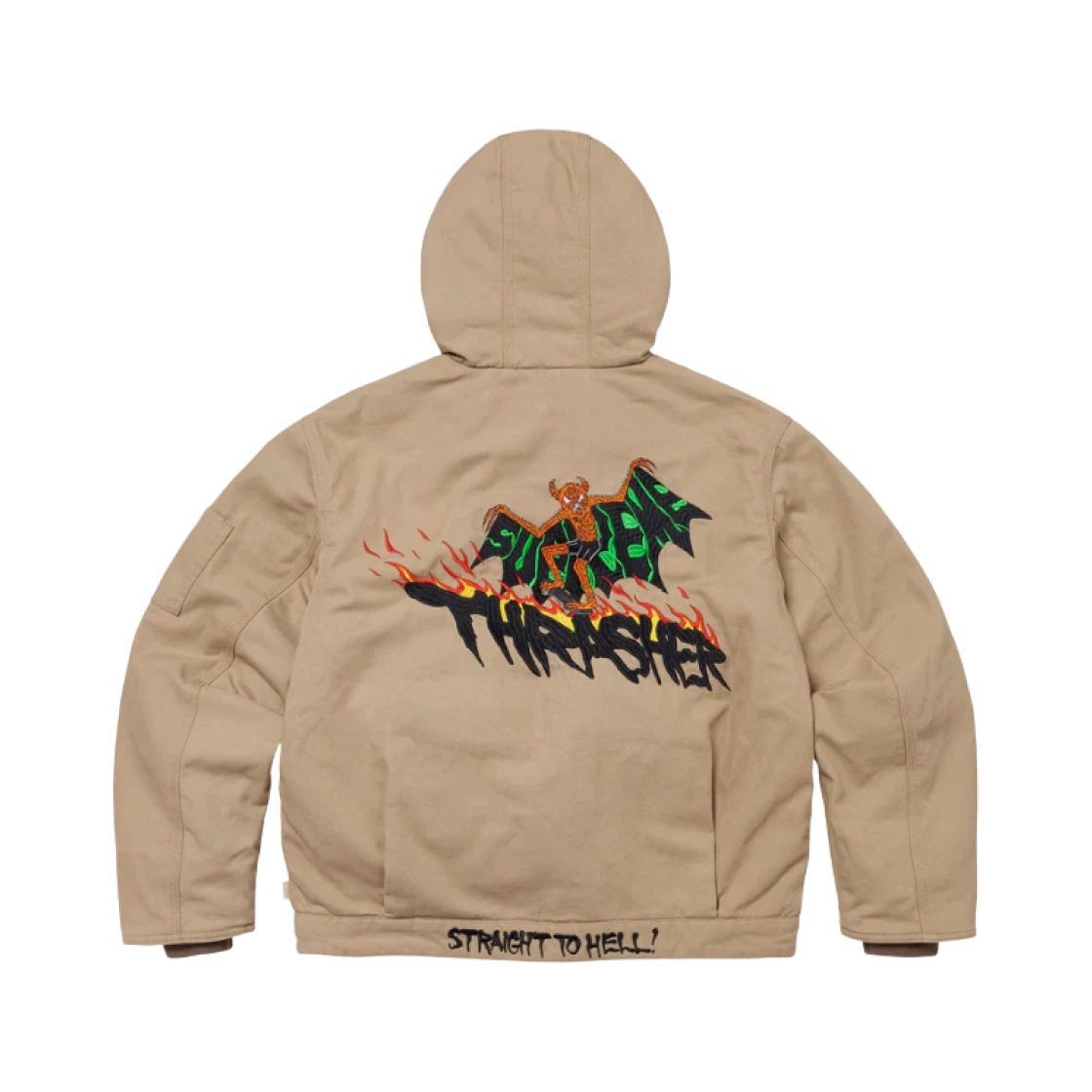 Veste de travail à capuche Supreme x Thrasher marron   24FW