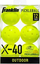 Franklin Sports X40 Outdoor Pickleballs Vellum Box USAPA Approved Pack of 12