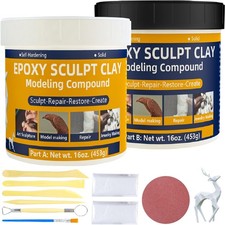 Epoxy Sculpt Clay, 2 Pound White Epoxy Sculpt Pool Putty for Leaks Underwater...