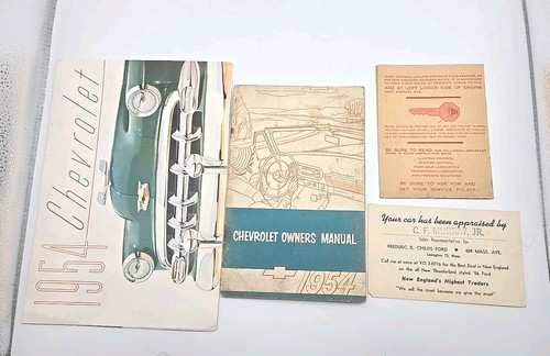 1954 Chevrolet Owner Manual + Brochure Vintage Chevy Ephemera Lot