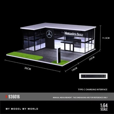 1/64 Miniature Parking Space Scene Double-layer assembled exhibition hall store 