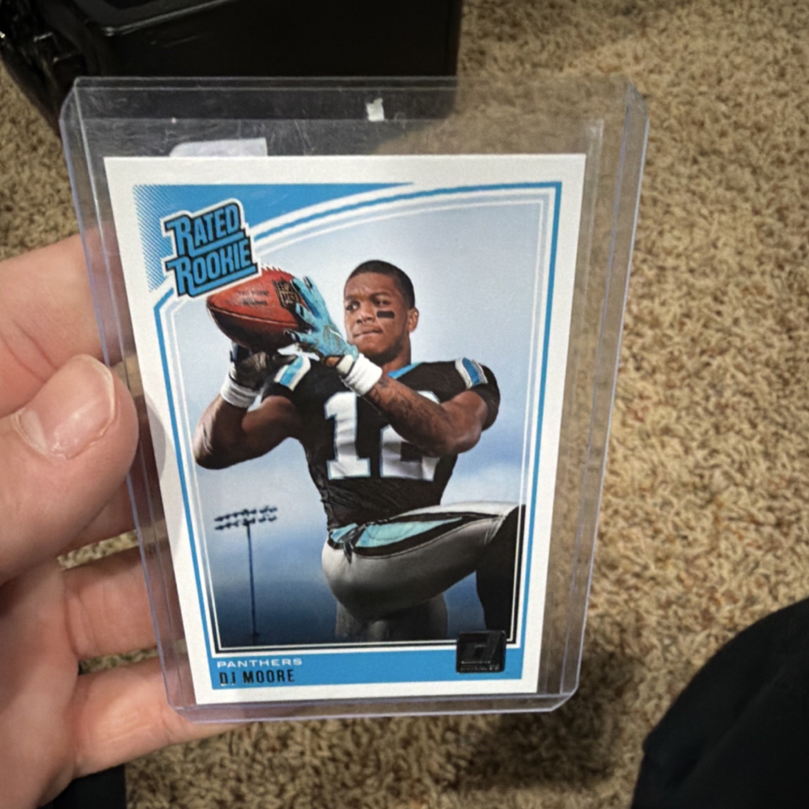 2018 Panini Donruss Rated Rookie DJ Moore #316 Carolina Panthers NFL Card