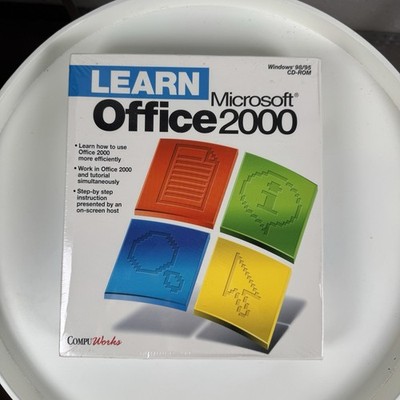 Brand New Learn Microsoft Office 2000 CD-ROM Factory Sealed Vintage Y2K