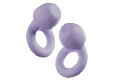 Loop Quiet 2 Silicone Reusable Ear Plug Pack Purple Ring Style for Sleeping