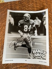 Vintage Herman Moore Signed Autographed 8x10 Photo - NFL Detroit Lions Great