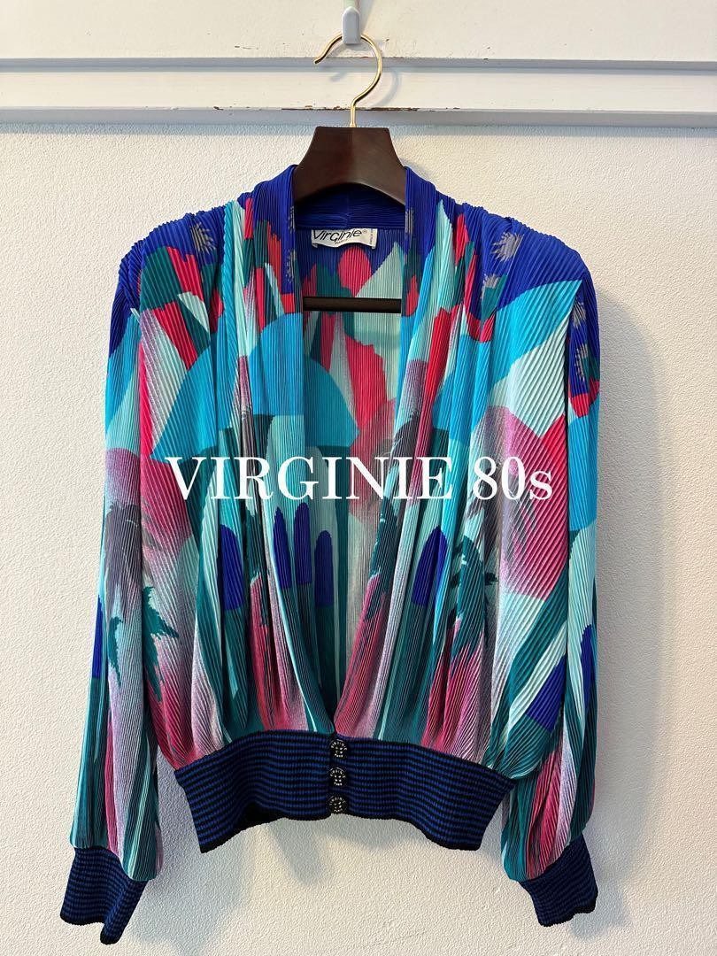 ジャケット・アウター VIRGINIE Paris 80s Pleats Pattern Jacket USED VIRGINIE PARIS 80S PLEATS PATTERN JACKET GOOD M-91E5 | eBay