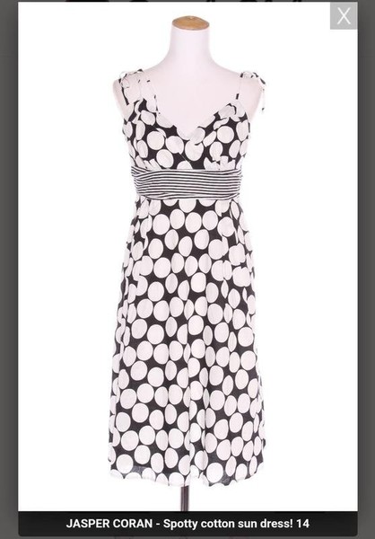 Women Jasper Conran Dress Black Cotton 38 / M / 46