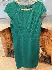 White House Black Market Green Cap Sleeve Dress Size 8