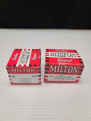Milton Coupler Plug A-STYLE, 777 (10/box)selling As Bundle Of 2. 1/4 Male Npt