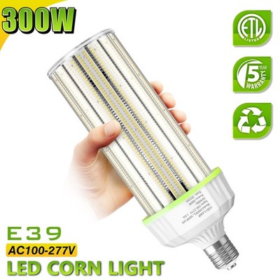 UL 300W LED Corn Light Replacement 1500W MH HPS Warehouse Workshop Highbay Light