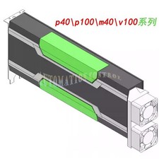 Fits Nvidia Tesla P40 M40 P100 V100 Graphics Card Angle Dual 4cm Heat Sink fan