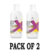 Image of Schwarzkopf Goodbye Yellow Purple Shampoo 300ml x 2 Sulfate Free Anti Brass Hair