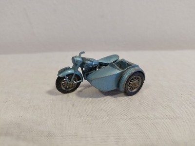 Matchbox Lesney  No 4 - Triumph T110 Motorrad mit Beiwagen - Wenig Spielspuren 