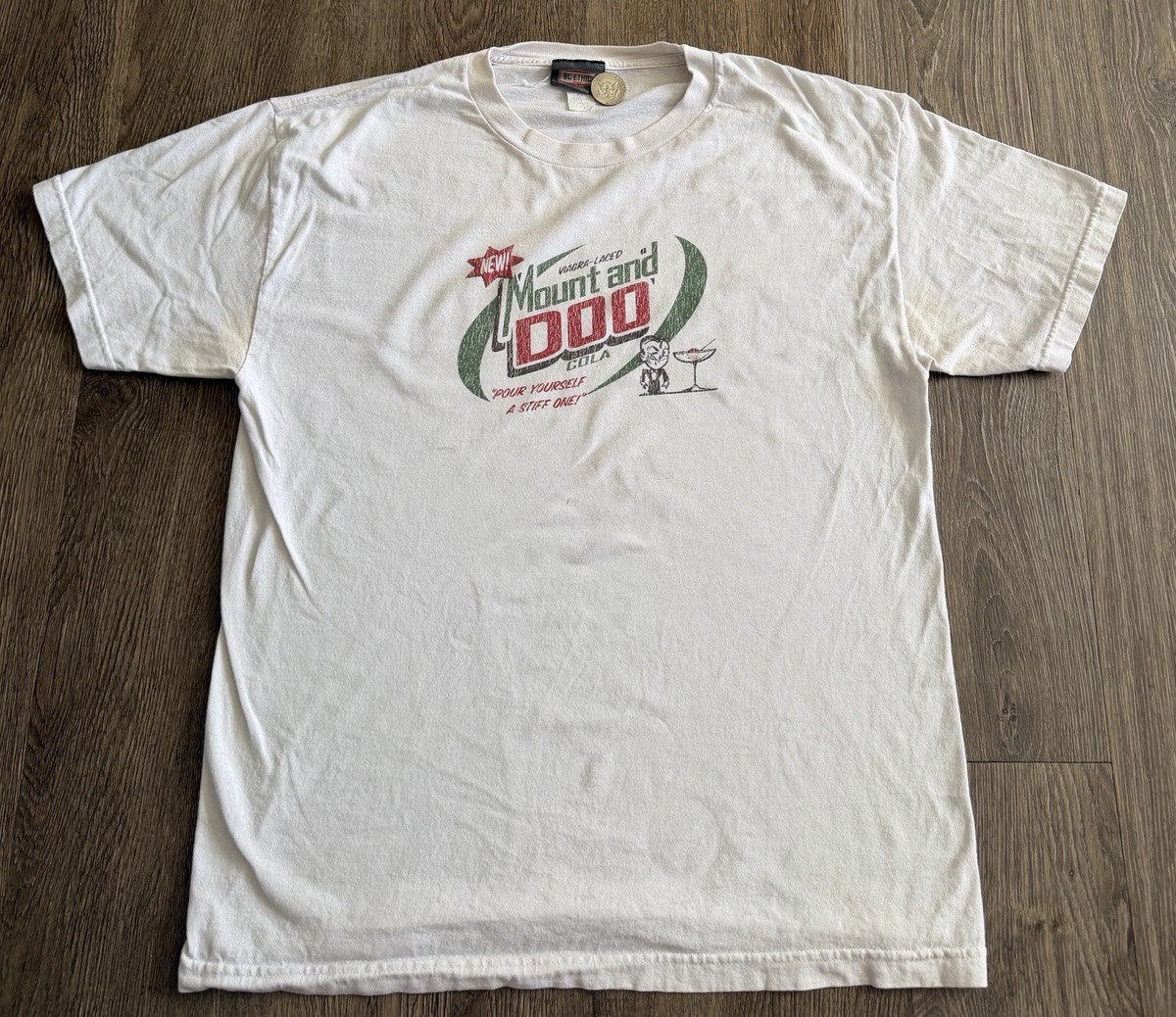 Vintage Viagra Funny Humor Sex Graphic Tee BC Ethic White Men