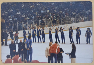 1980 Original USA Olympic Hockey Photo Medal Presentation Ceremony