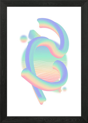Abstract blur holographic Framed Wall Art Poster Canvas Print Picture