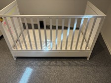 Kinderbett 70x140 Umbaubar, Weis, Mit Träumeland Matratze, Waschbar