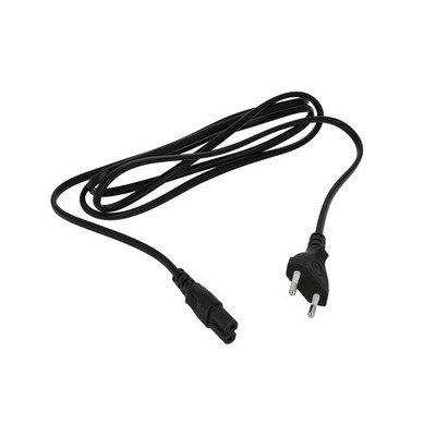 G & BL Netzkabel CEE7/16 C8 1,8 m Kaltgeräte Flachstecker TV HiFi schwarz