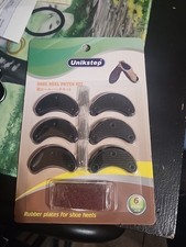 Unikstep 6 Pairs Shoe Heel Plate Tap, Shoe Heel Side Worn Repair Rubber Patch, R