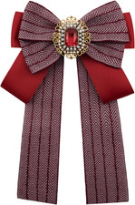 Womens Bow Tie Adjustable Rhinestone Bowtie for Women Ladies Girls Pre-tied Wome