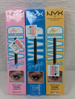 NYX - Vivid - Matte Liquid Eyeliner Makeup - 3 Pack