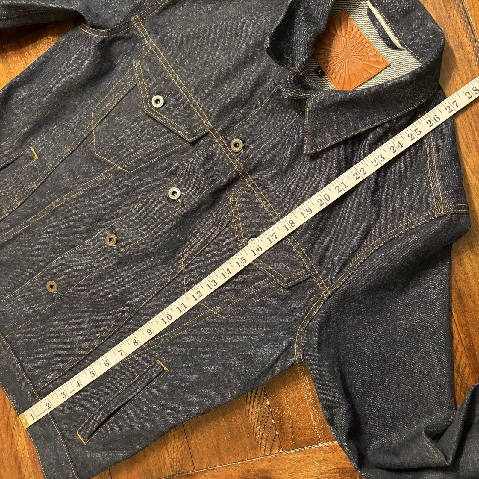 Brave Star Selvage Jacket Mens Large Blue Denim Ironside Selvedge USA Workwear image 13