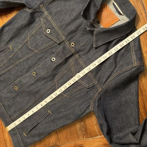 Brave Star Selvage Jacket Mens Large Blue Denim Ironside Selvedge USA Workwear image 13